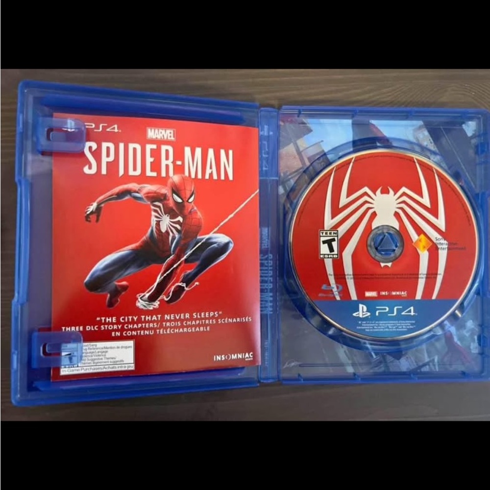 Marvel Spider-Man PS4 Game Cover - Red and Blue